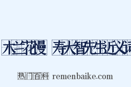 木兰花慢·寿大智先生近义词是什么意思的图片